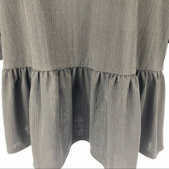 NEW Apt 9 black blouse w pattern & drop waist LP - Picture 6 of 7